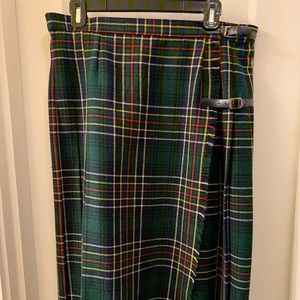 Plaid Maxi Skirt in Green by [Brand]